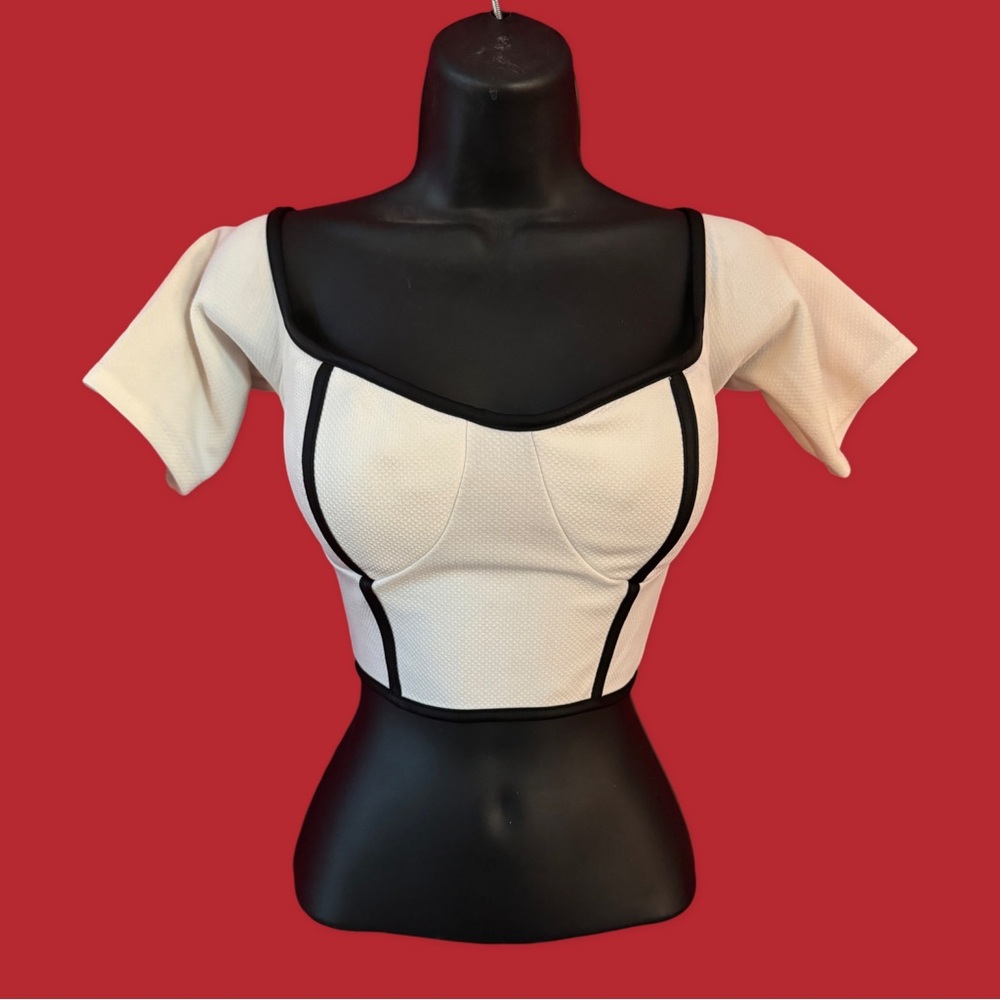 White and Black Crop Top Stormtrooper Vibes